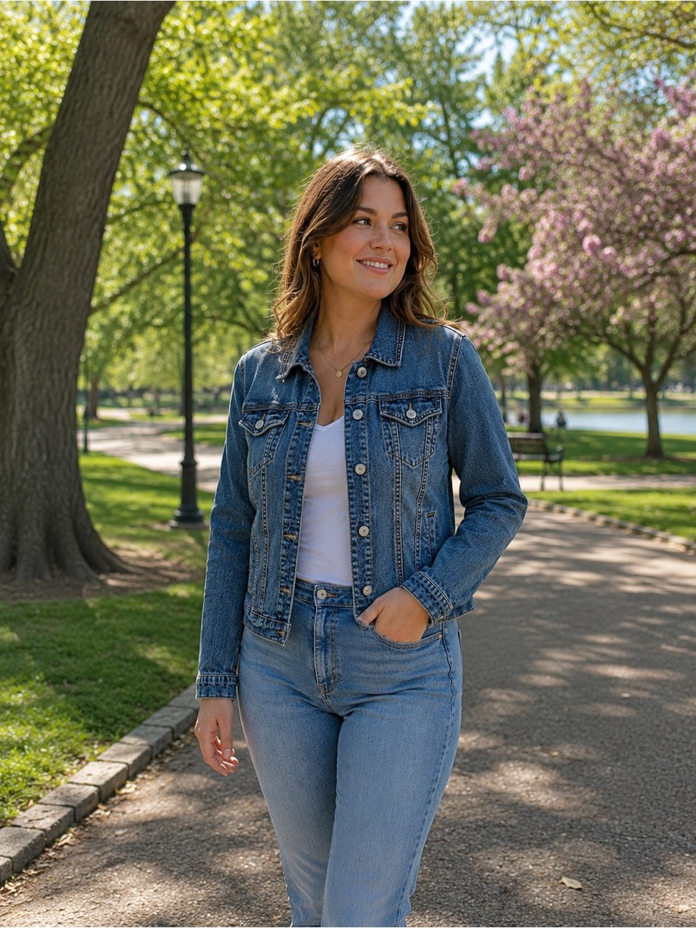 Time and Tru Denim Jacket Women’s Small Classic Blue Jean Jacket